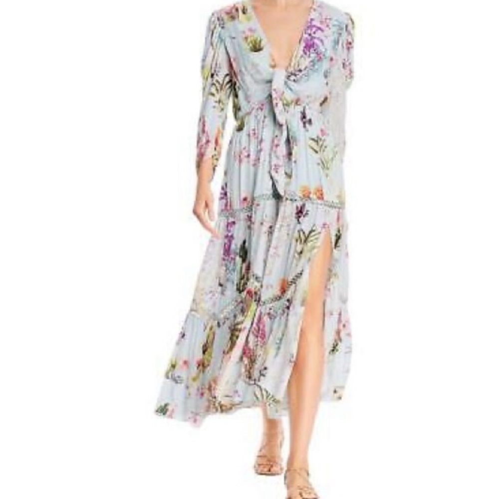 Hemant and Nandita Floral Maxi Dress with Slit